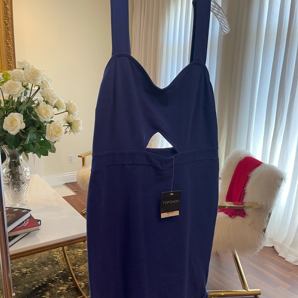 NWT | Topshop BodyCon Cutout Dress| Blue | 12